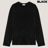 Lorins Velour Round Long Sleeve Tee