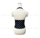 Summer dot volume halter-neck sleeveless