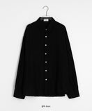 [unisex] Afugo Linen See-through Over Shirt