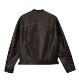 Fez Vintage Washing Leather Jacket