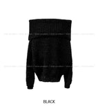 Bunny Boucle Off-Shoulder Knit