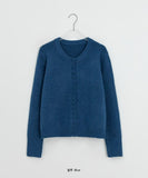 Tadine Button Round Knit Cardigan