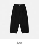 Vintz three-pin tuck balloon wide cotton pants