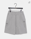 [UNISEX] Scent You Studded Pintuck Banding Bermuda Training Pants