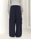 Pict Track Color Matching Cargo Pocket Pile Sweatpants