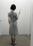 LACE OFFSET TEE