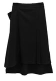 Unbalanced Pocket Flare Skirt