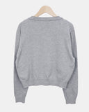 Rodun Button Point Round Neck Knit Cardigan