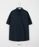 [BAONHAUS] Minep Linen Over Short Sleeve Shirt