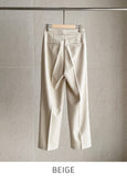 Luaka Pin Tuck Wide Slacks