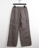 Tonijon Pocket Cotton Banding Long Wide Cargo Pants
