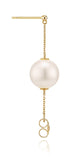 H-edition Dessert Ball Silver Pearl Earring