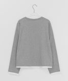 [BAONHAUS] Gilmove Layered Color Matching Long Sleeve Tee