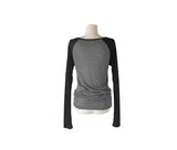 Keuen Raglan Color Matching See-through Long Sleeve T-shirt