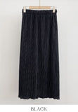 Weave Pleats Banding Skirt