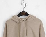 Holte Brushed Ribbed Color Matching Crop Hood T-Shirt