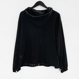 Riga See-Through Knitwear Hooded Zip-Up