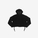 Beuneo see-through string hooded zip-up