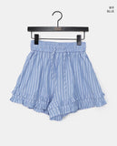 Ute Stripe Frill Tiered Banding Short Pants