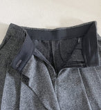 Metune Wool Pleated Wrap Skirt Pants