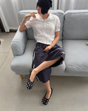 BACK BUTTON SLIT TEE