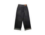 Andy Roll-Up Wide Washing Denim Pants