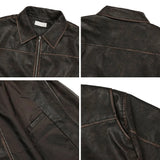 Pero Vintage Washing Leather Jacket