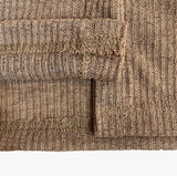 Crunchy linen ribbed round neck cardigan
