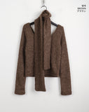 [Wool 20] Bafe Fleece Deep U-Neck Knit Muffler Set