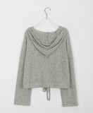Hiaco Summer Linen String Hood Crop Cardigan