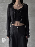 Silket See-Through Snap Cardigan
