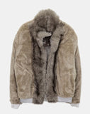 [Fur Lining] Klan Suede Buckle Fur Trimmed Jacket