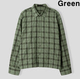 Jade crop check shirt