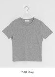 Kayari Color Basic Layered Crop Short Sleeve Tee