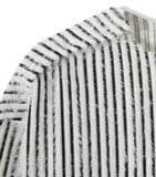 Tony snap stripe fur knitwear