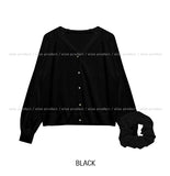 Smoothie Raglan Semi-Crop Cardigan SET - Scrunchie, Cardigan