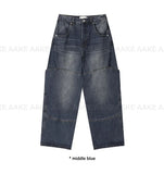 KNEE POCKET WIDE DENIM