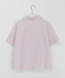[BAONHAUS] Pohill Stripe Short Sleeve Blouse