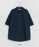[unisex] Midender Summer Seersucker Over Short Sleeve Shirt