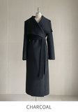 Rovia Shawl Collar Wool Long Coat