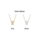 Champagne Full Moon Silver Duo Shine Necklace S