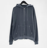 Retin rivet hooded zip-up