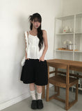 [Planning] Maku Pintuck Cotton Bermuda Wide Pants