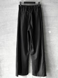 Signature pin tuck wide slacks