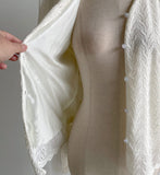 Mael Ribbon Tulle Brushed Lace Blouse