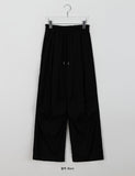 [unisex] Keiri pintuck banding parachute wide linen pants