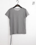 Lefe Mesh Layered Side String Short Sleeve T-Shirt