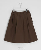 Hitch Flare Nylon Banding Midi Skirt