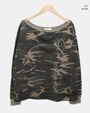 Arca Off-Shoulder Camo Warmer Long Sleeve T-Shirt