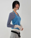 POP HALTER KNIT SLEEVELESS